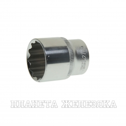 Головка торцевая 27мм 1/2" 12-гранная L=40мм ЭВРИКА ER-91320-12 /1/8