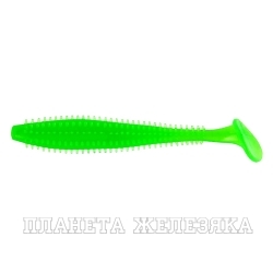 Виброхвост Shaggy 3,35"/8,5 см Electric green 5шт. (HS-16-007) Helios