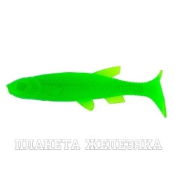 Виброхвост несъедоб. Nelma 3.15"/8 см Electric green 100шт. (HS-26-007-N) Helios