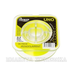 Леска UNO 0,25mm/100m F.Yellow Nylon PREMIER fishing (PR-U-Y-025-100)