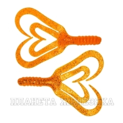 Твистер Credo Four Tail 3,35"/8,5 см Orange & Sparkles 10шт. (HS-20-022) Helios