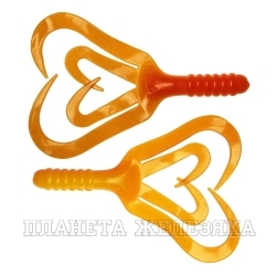 Твистер Credo Four Tail 3,35"/8,5 см Orange & Yellow 10шт. (HS-20-015) Helios