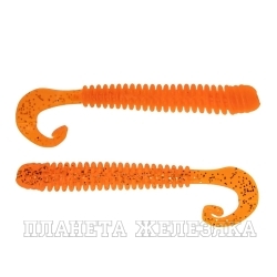 Твистер Credo Long Body 2,95"/7,5 см Orange & Sparkles 12шт. (HS-9-022) Helios