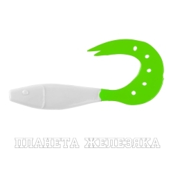 Твистер Kasandra 4"29/10,9см White & Green 5шт. (HS-34-016) Helios