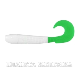 Твистер несъедоб. Long Hybrid 3,55"/9,0 см White & Green 100шт. (HS-15-016-N) Helios