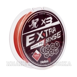 Шнур Extrasense X3 PE Red 92m 1.0/15LB 0.17mm (HS-ES-X3-1/15LB) Helios