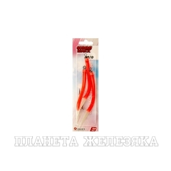 Крючок оснащенный кембриком HIGASHI Gummi Makk #8/0 (set-3pcs) #01 Red