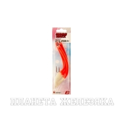 Крючок оснащенный кембриком HIGASHI Gummi Makk #10/0  (set-3pcs) #01 Red