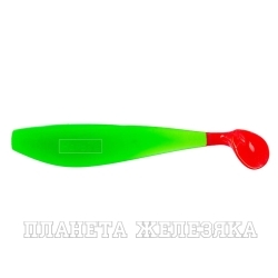 Виброхвост Zander 4"/10,2см Lime & Red 5шт. (HS-36-021) Helios