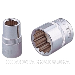 Головка торцевая  1/2" 10 мм, 12-гранная, HONITON SK-B1410MC