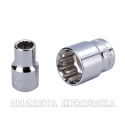 Головка торцевая 12-гранная 1/4", 10 мм, HONITON, SK-D1210MC