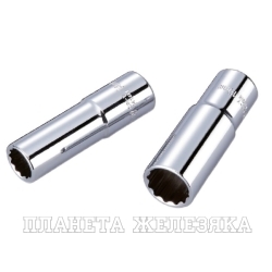 Головка торцевая удлиненная 1/2" 17 мм, 12-гранная, HONITON SK-D1417MLC