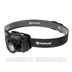 Фонарь налобный сенсорный 380 LM, IP44, USB (N-FN-HL18) NISUS