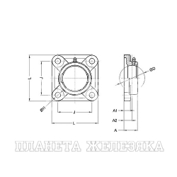 Нержавеющий корпус подшипника SS F 207, SSF207-ISKRA