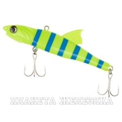 Воблер LITTLE JACK Forma Adict 78mm 22g #Zebra yellow blue