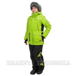 Костюм зимний ZABAVA 8/8 К, лайм/черный, до -30С, р.XL (T-ZA-XL-50/170-L) Helios