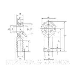 Наконечник шарнирный TSF12C, TSF12C-ISKRA