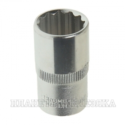 Головка торцевая 16мм 1/2" 12-гранная L=40мм ЭВРИКА ER-91309-12 /1/28