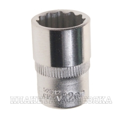 Головка торцевая 12мм 1/4" 12-гранная L=25мм ROCKFORCE RF-52912 /1/50