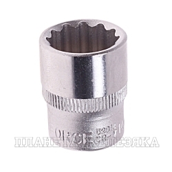 Головка торцевая 14мм 1/4" 12-гранная L=25мм ROCKFORCE RF-52914 /1/50