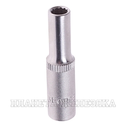 Головка торцевая  6мм 1/4" 12-гранная глубокая L=50мм ROCKFORCE RF-5295006 /1/50