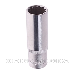 Головка торцевая 12мм 1/4" 12-гранная глубокая L=50мм ROCKFORCE RF-5295012 /1/50