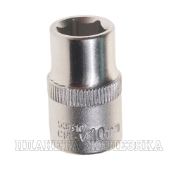 Головка торцевая 10мм 3/8" 6-гранная L=28мм ROCKFORCE RF-53510 /1/20