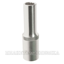 Головка торцевая 11мм 1/2" 12-гранная глубокая L=75мм ROCKFORCE RF-5497711 /1/10