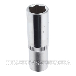 Головка торцевая 17мм 1/2" 6-гранная глубокая L=75мм ROCKFORCE RF-5457717 /1/10