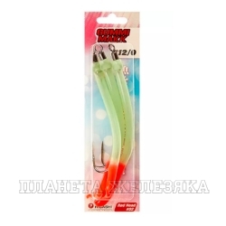 Крючок оснащенный кембриком HIGASHI Gummi Makk #12/0 (set-3pcs) #02 Red Head