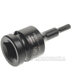 Головка-бита SPLINE ударная 1/2", M5 с отверстием ROCKFORCE RF-24806005T /1/10/300