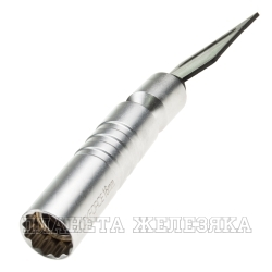 Головка свечная 16мм 3/8" 12-гранная с шарниром L=70мм ROCKFORCE RF-807316BM /1/200