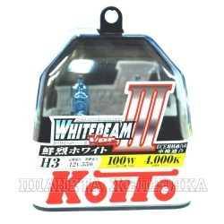 Автолампа 12V H3 55W PK22s WHITE KOITO к-т