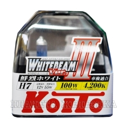 Автолампа 12V H7 100W PX26d WHITEBEAM +80% 4200k KOITO к-т