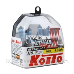 Автолампа 12V H8 35W(70W) PGJ19-2 WHITEBEAM 4000k KOITO к-т