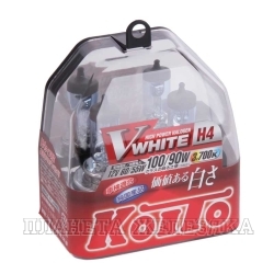 Автолампа 12V H4 60/55W(100/90W) P43t WHITEBEAM 3700k KOITO к-т