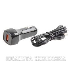 Устройство зарядное для мобильных устройств ROBITON QCharger/Auto 12-24V + MicroUSB, 1м