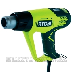 Фен 2000Вт,50-500/50-650°С,50-500л/мин.,набор насадок,кейс RYOBI