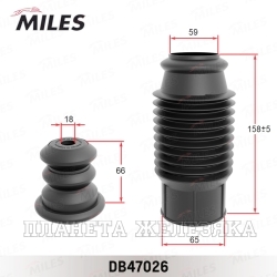 Отбойник амортизатора NISSAN Almera Classic переднего c пыльником лев/прав MILES