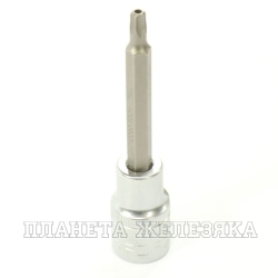 Головка-бита TORX T30H 1/2" L=100 мм c отверстием ROCKFORCE