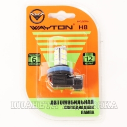 Автолампа 12V H8 35W PGJ19-1 светодиод 18SMD WAYTON 1шт