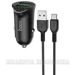Устройство зарядное для мобильных устройств Hoco Z39 QC3.0+Type-C cable черное