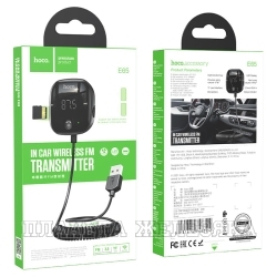 ФМ модулятор Hoco E65 Unity car BT FM transmitter черный