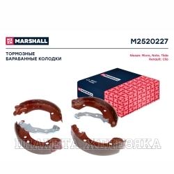 Колодки тормозные NISSAN Micra(K12),Note,RENAULT Clio3,Modus задние барабанные MARSHALL к-т