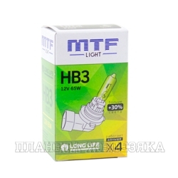 Автолампа 12V HB3 65W P20d MTF LONG LIFE