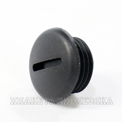 Заглушка приборная 20.2х11.5х8.0мм М16х1.5 круглая резьбовая пластик черная