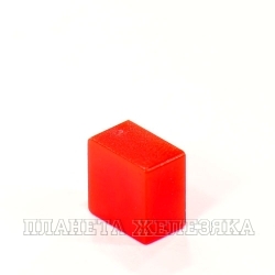 Колпачок кнопки 9.2х9.2х4.7/3.8х3.8мм квадратный пластик красный