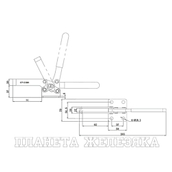 Зажим горизонтальный усилие 500кг UMC-21384