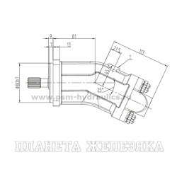 Гидронасос 310серия 12см3 правый (ISO 3019/2 4отв, вал шпонка ф20k6) PSM