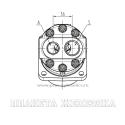 Гидронасос 310серия 12см3 правый (ISO 3019/2 4отв, вал шпонка ф20k6) PSM